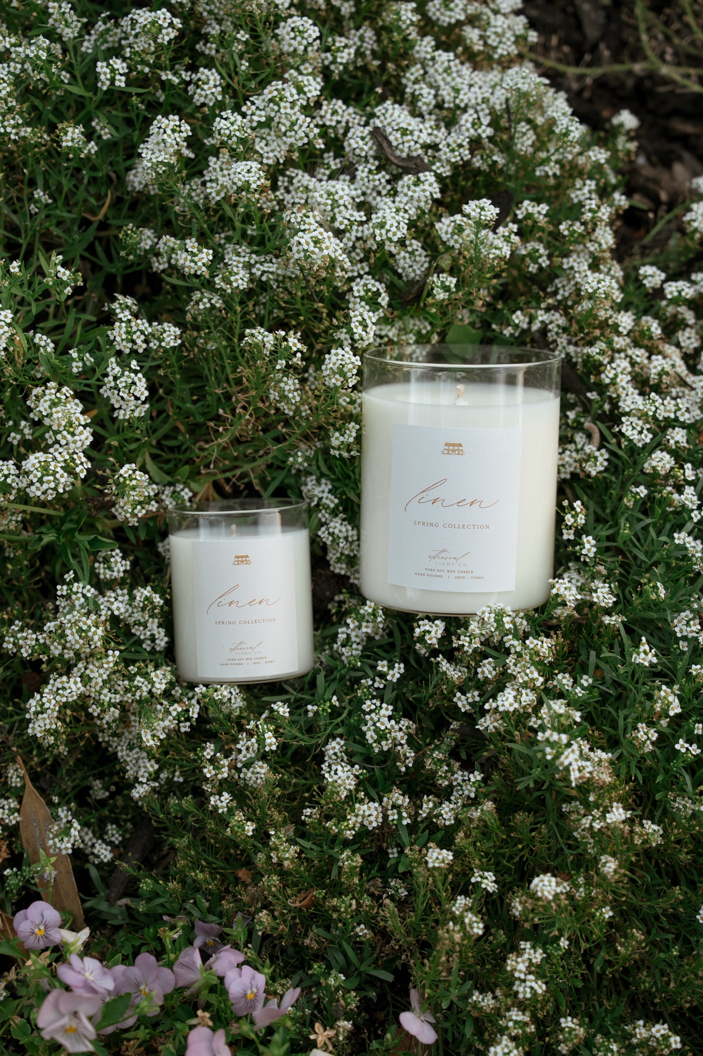 Spring Collection   -   Linen   -   Sun-dried French Linen Candle