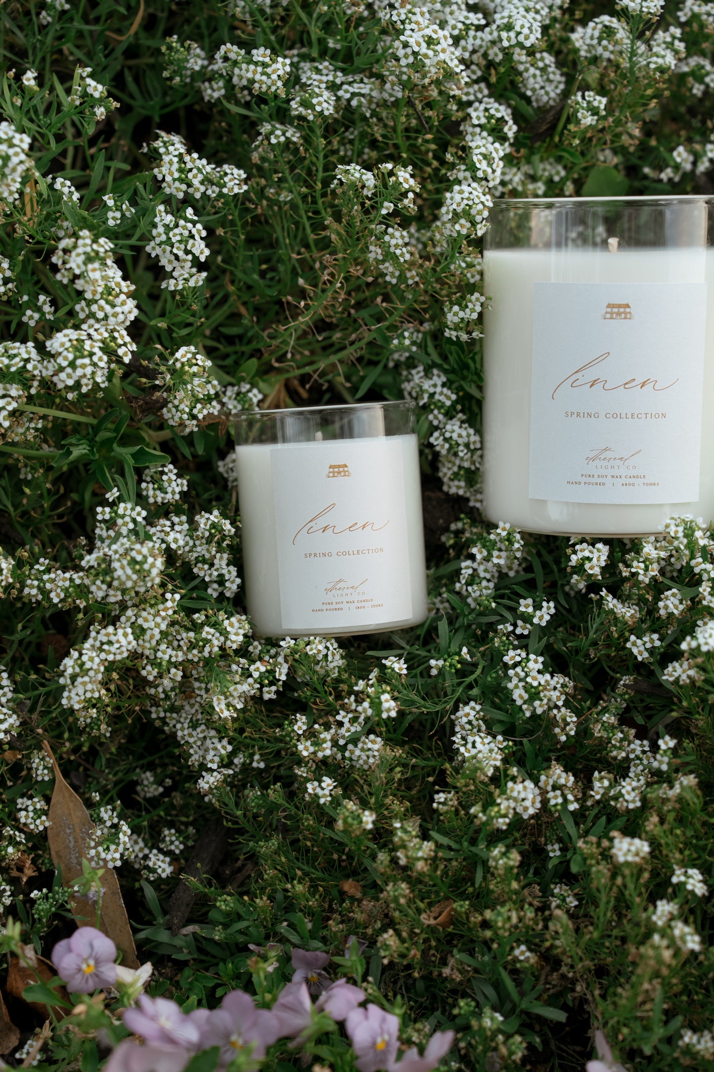 Spring Collection   -   Linen   -   Sun-dried French Linen Candle